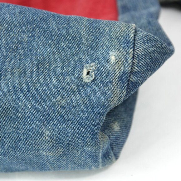 Vintage Sasson University Denim Jeans Zippered Crossbody Handbag Purse 1980s - Picture 11 of 14